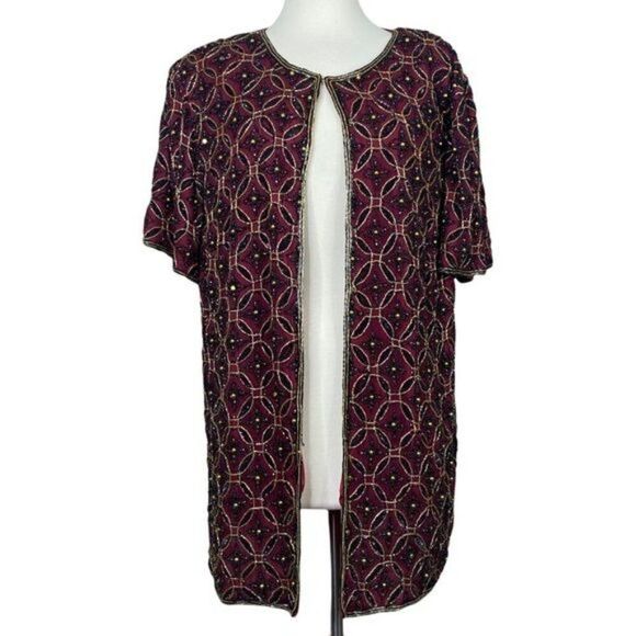 Stenay Women Beaded Evening Jacket 1X - Picture 1 of 5